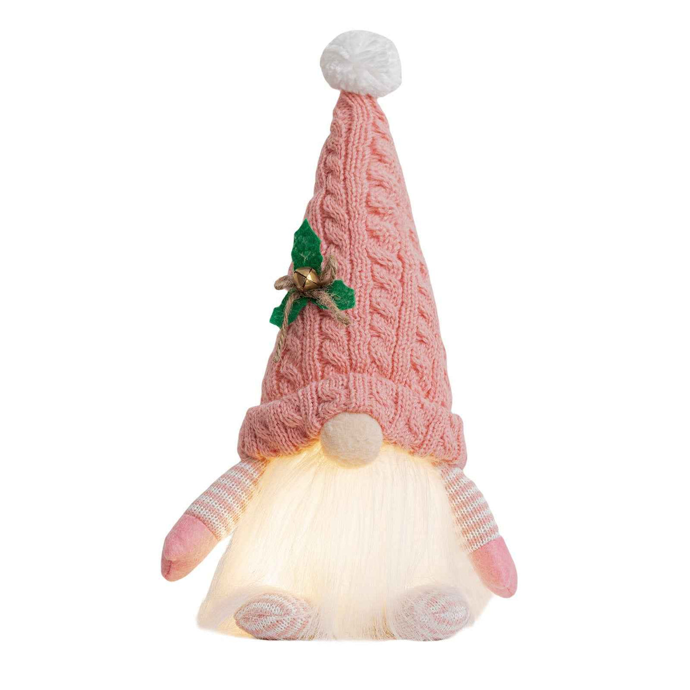 Christmas High-end Decorations With Lights Knitted Hat Luminous Doll