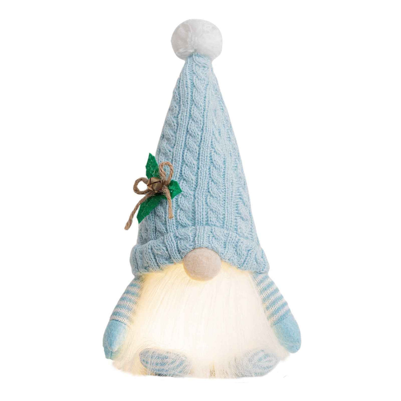 Christmas High-end Decorations With Lights Knitted Hat Luminous Doll