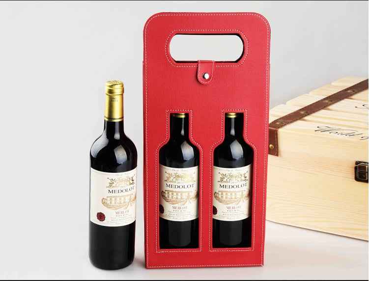 Double Hollow Red Wine Box Bota Bag Gift Box