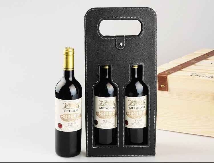 Double Hollow Red Wine Box Bota Bag Gift Box