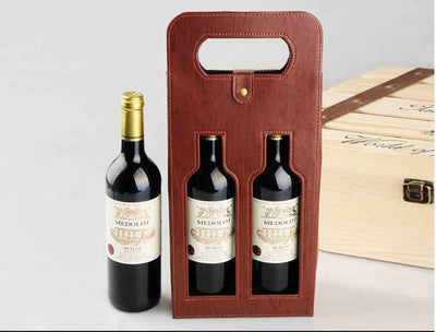 Double Hollow Red Wine Box Bota Bag Gift Box