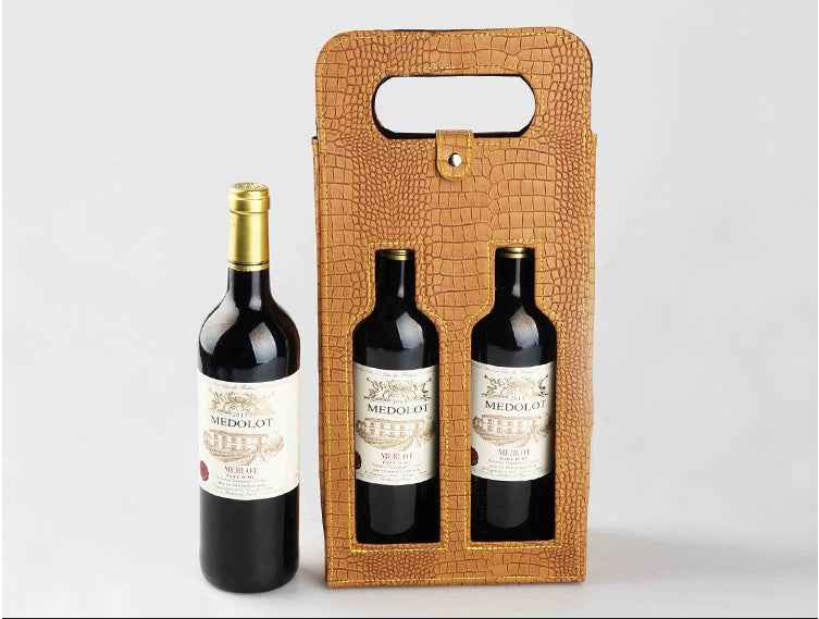 Double Hollow Red Wine Box Bota Bag Gift Box