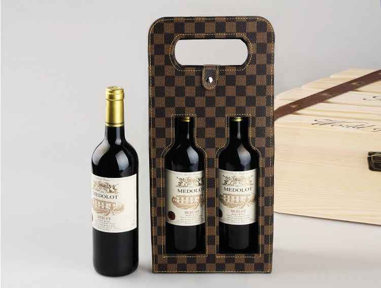 Double Hollow Red Wine Box Bota Bag Gift Box