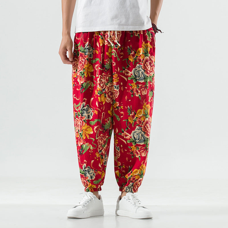 Breathable Cotton And Linen Casual Plus Size Crotch Harem Pants Bloomers SHOPPORA