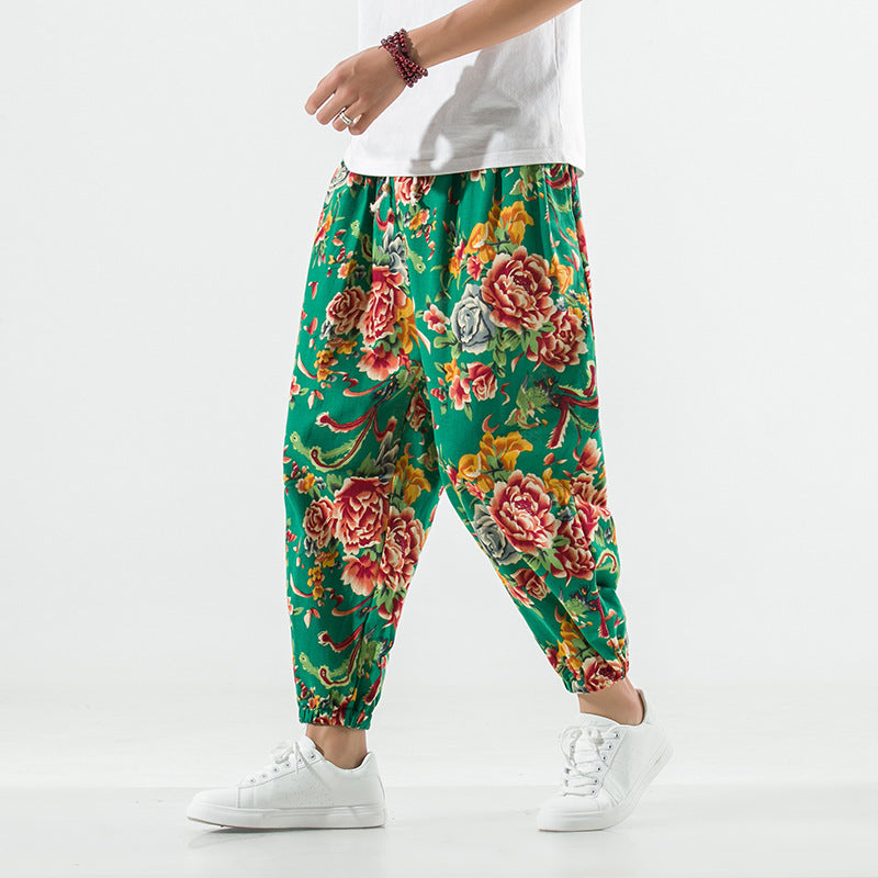 Breathable Cotton And Linen Casual Plus Size Crotch Harem Pants Bloomers SHOPPORA