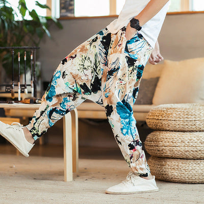 Loose Hip-Hop National Style Linen Casual Pants Men Loose SHOPPORA