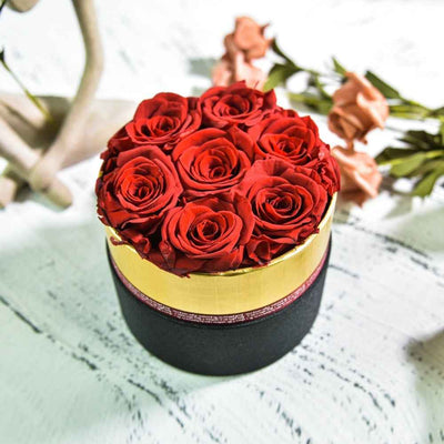 Preserved Flower Rose Hug Bucket Christmas Gift Box