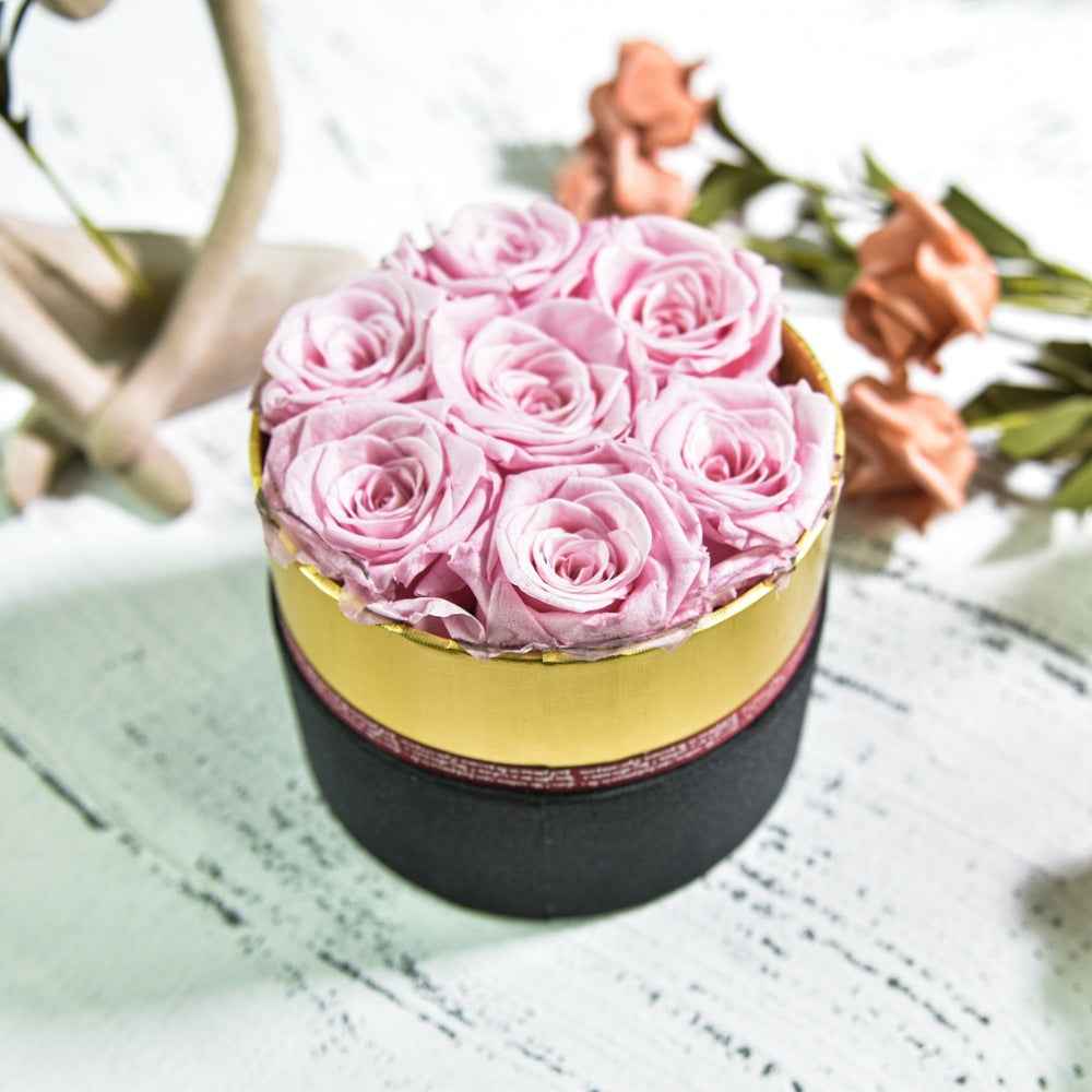Preserved Flower Rose Hug Bucket Christmas Gift Box