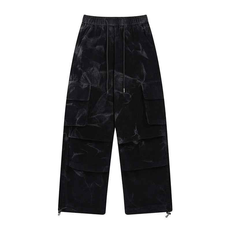 Corduroy Multi-pocket Casual Wide-leg Pants