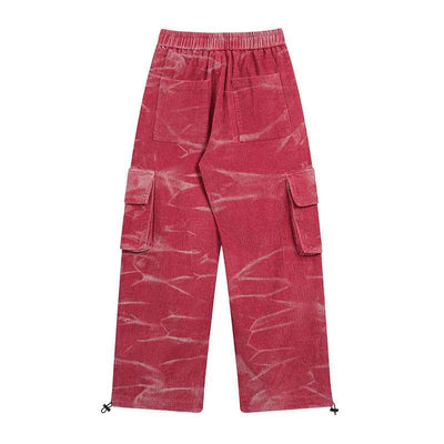Corduroy Multi-pocket Casual Wide-leg Pants