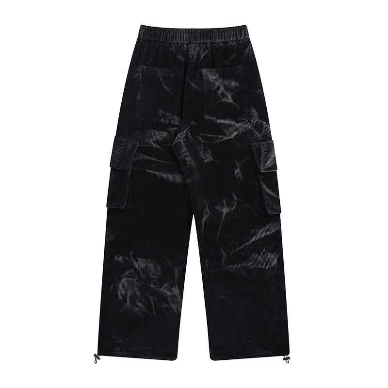 Corduroy Multi-pocket Casual Wide-leg Pants