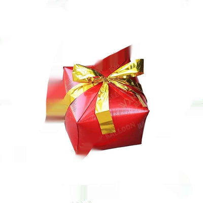 4D Square Christmas Gift Box Aluminum Film Balloon