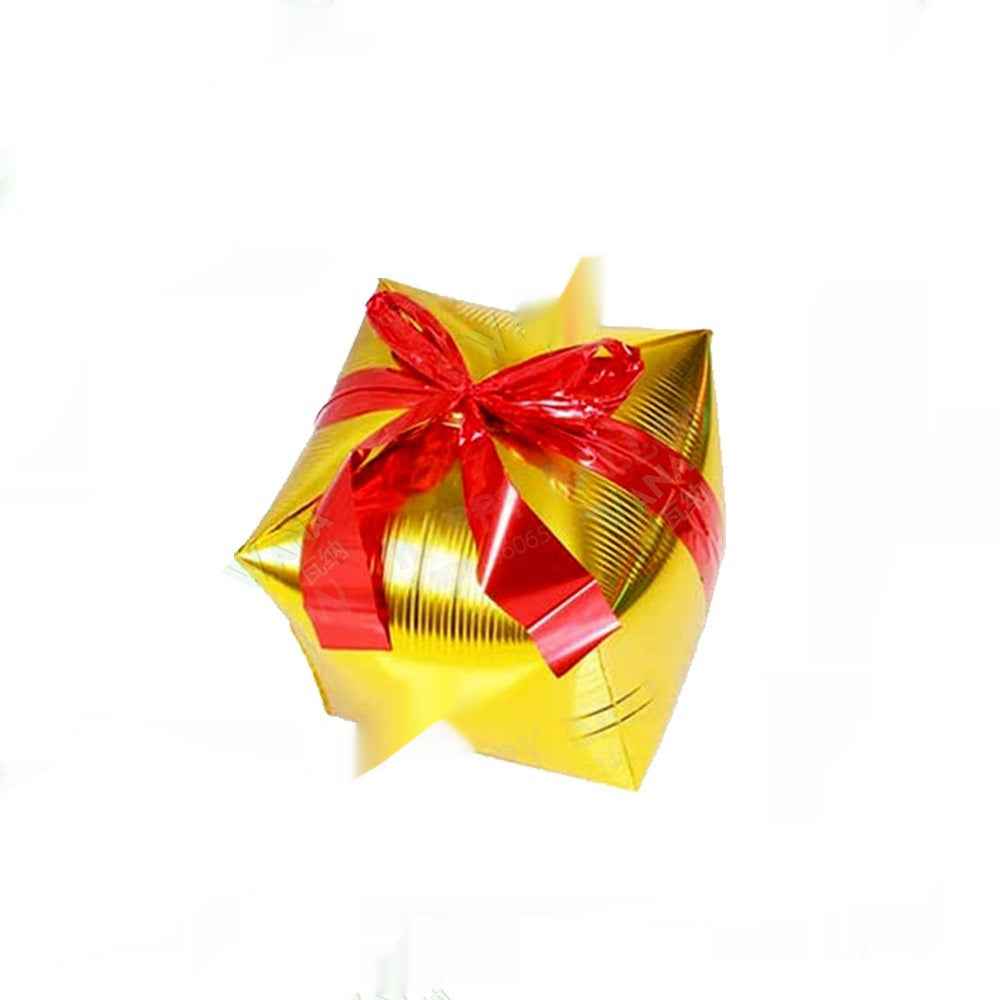 4D Square Christmas Gift Box Aluminum Film Balloon