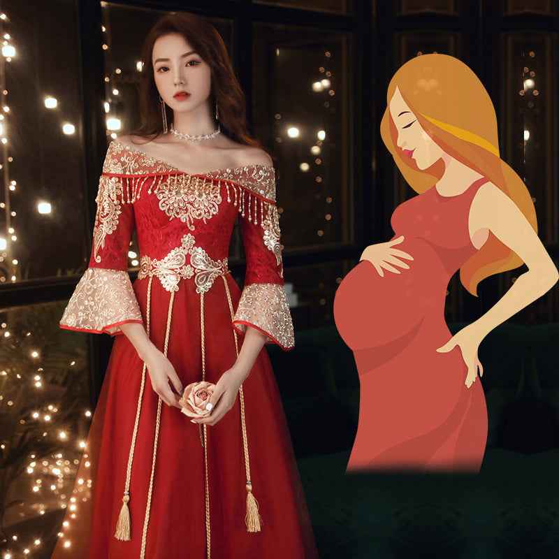 Thin One-shoulder Chinese Style Chinese Style Plus Size Dress