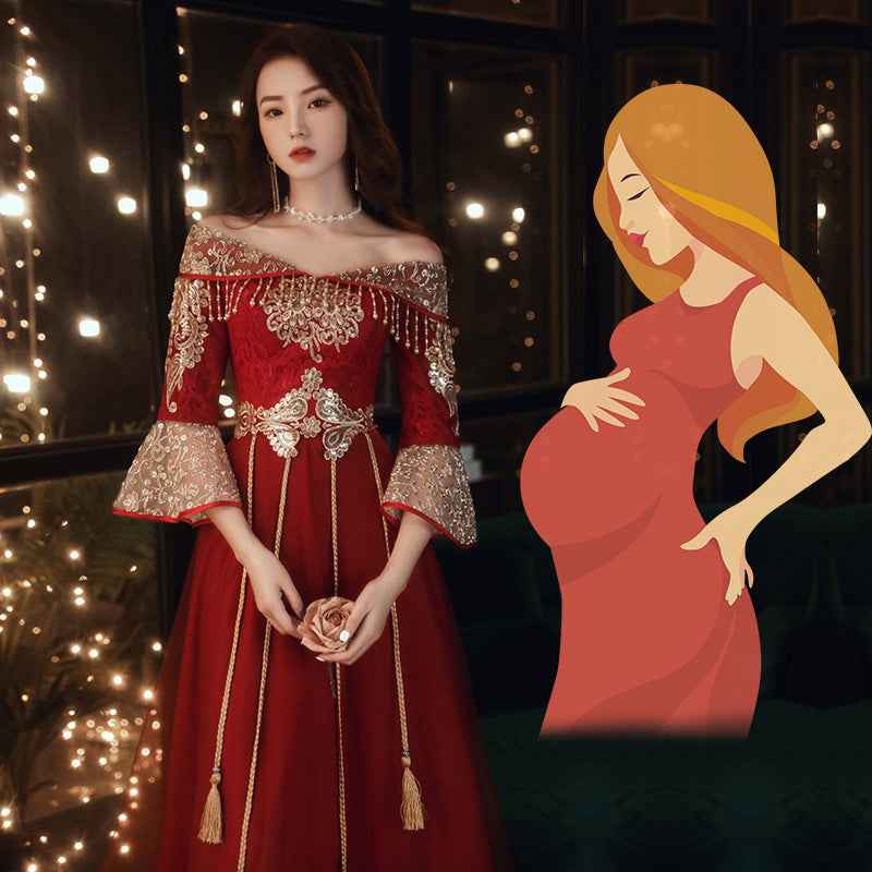 Thin One-shoulder Chinese Style Chinese Style Plus Size Dress