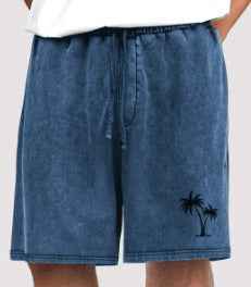 Men's Cotton Shorts Beach Drawstring Elastic Waist