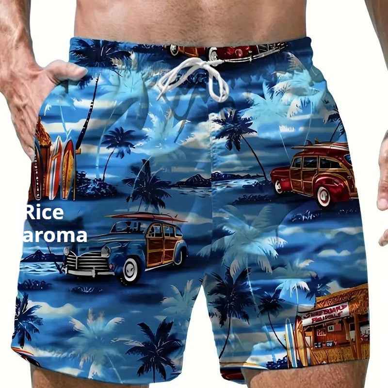 Men's Four Seasons Leisure 3D Printed Beach Shorts