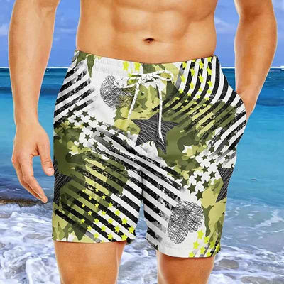 Men's Four Seasons Leisure 3D Printed Beach Shorts