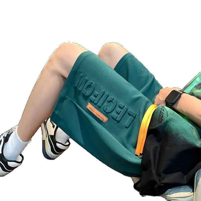 Breathable Men's Summer Letter Embossed Casual Shorts