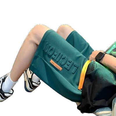Breathable Men's Summer Letter Embossed Casual Shorts
