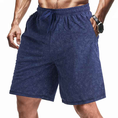 Men's Loose And Simple Tie-dyed Terry Casual Shorts