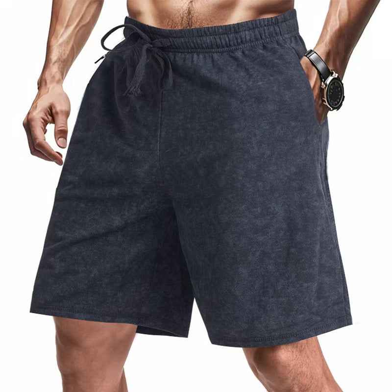 Men's Loose And Simple Tie-dyed Terry Casual Shorts
