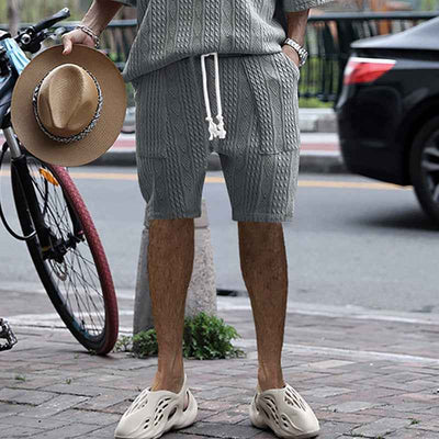 High Street Ins Multi-pocket Spring And Summer Straight Wide Sports Casual Jacquard Shorts