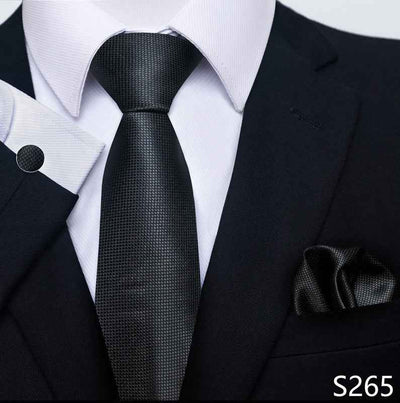 Men's Creative All-match Business Formal Wear Tie Scarf Cuff Buckle Set
