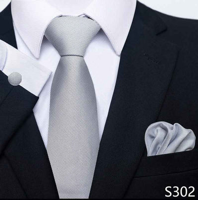 Men's Creative All-match Business Formal Wear Tie Scarf Cuff Buckle Set