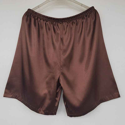 Men's Simple Home 5-point Silk Ice Silk Shorts