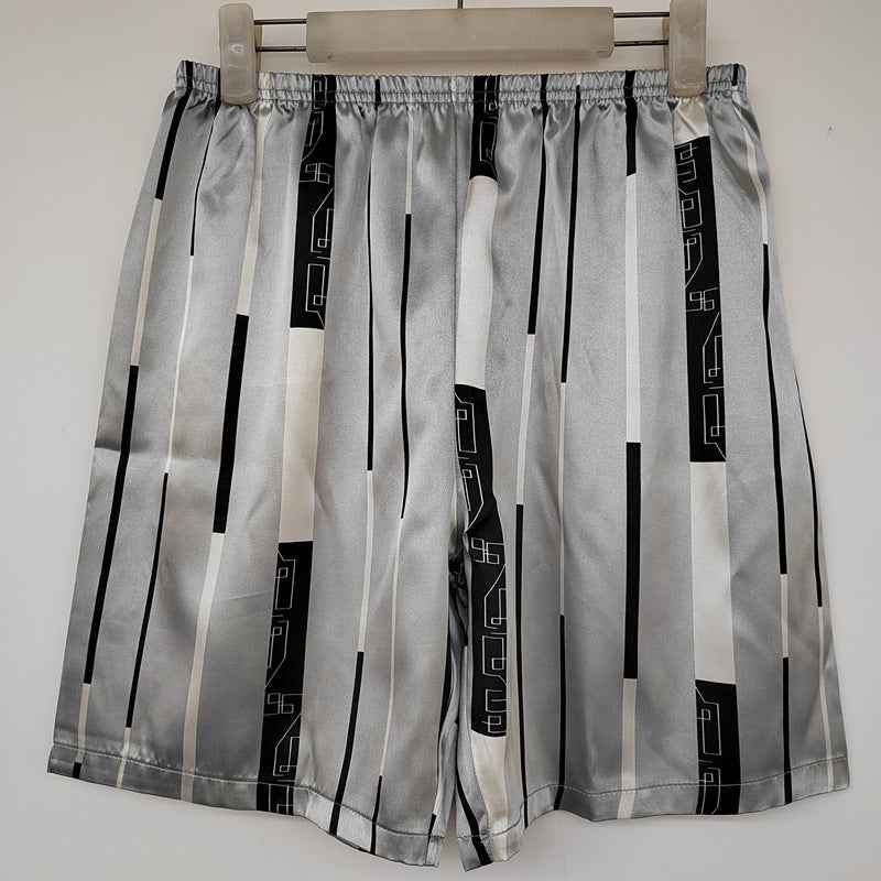 Men's Simple Home 5-point Silk Ice Silk Shorts