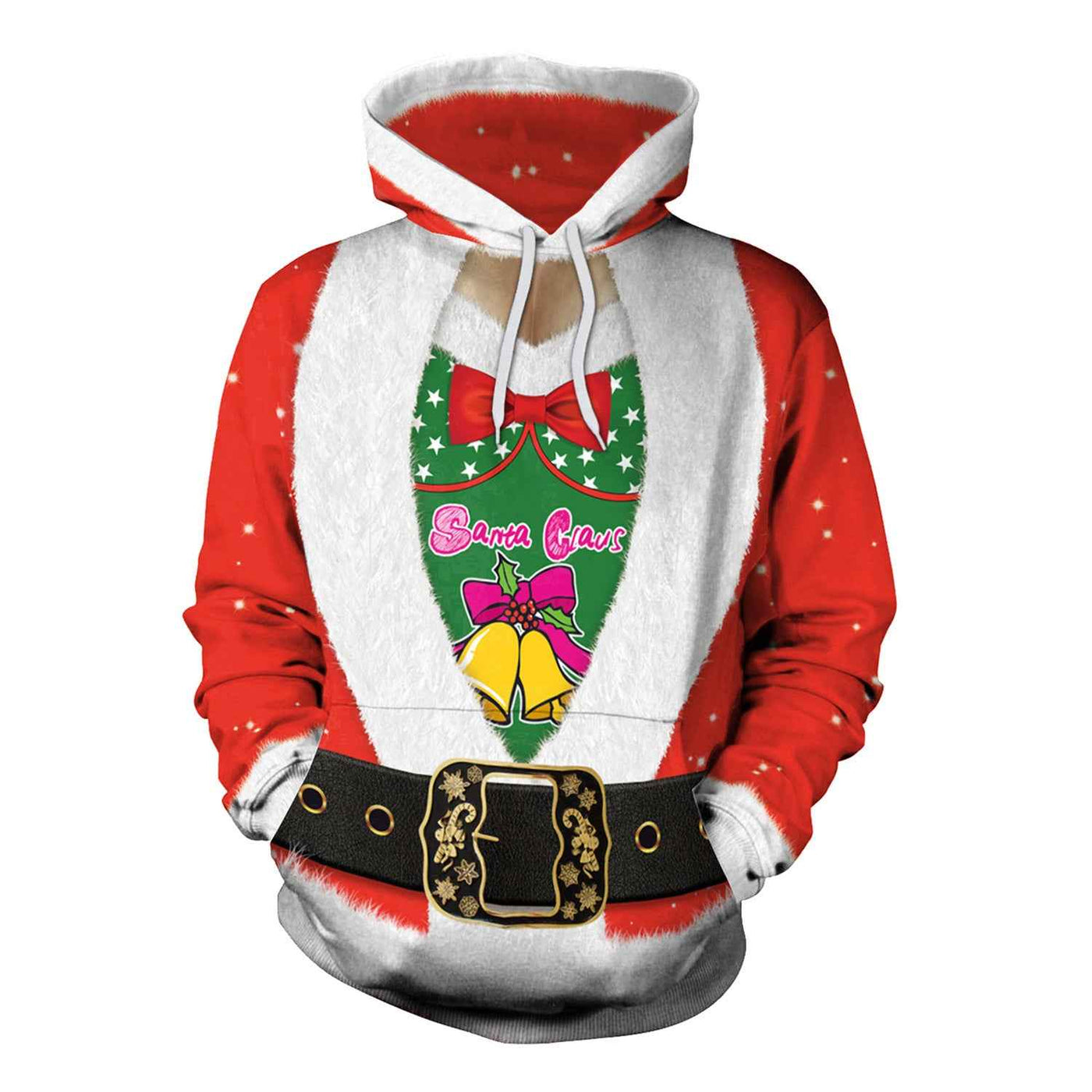 Women's Christmas Loose Versatile Hooded Creative Digital Printing Sweater