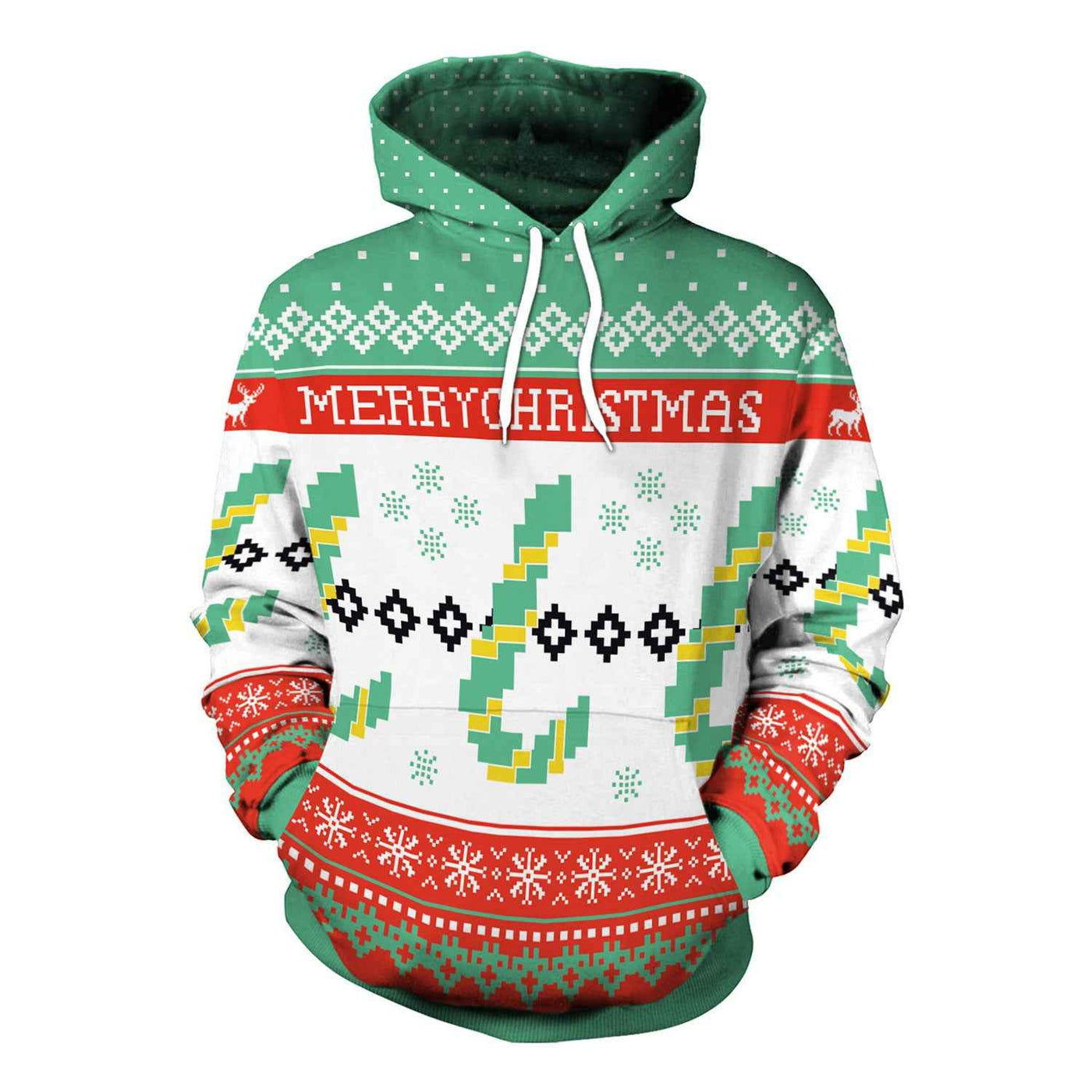 Christmas Women's Loose Versatile Hooded Creative Digital Printed Sweater Performance Dress