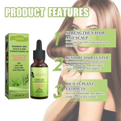 Rosemary Mint Hair Growth Fluid Scalp Massage Set