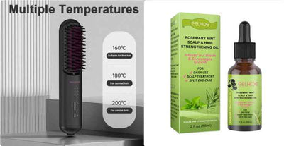 Rosemary Mint Hair Growth Fluid Scalp Massage Set