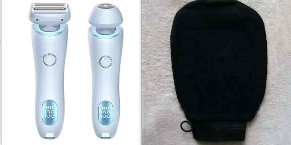 2 In 1 Hair Removal Epilator USB Rechargeable Trimmer Women Body Razor Face Leg Armpit Bikini Hand Pubic Shaver Hair Remover