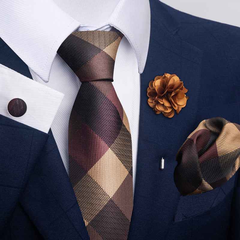 Men's Tie Suit Pocket Square Combo 8