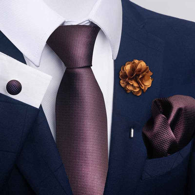 Men's Tie Suit Pocket Square Combo 8