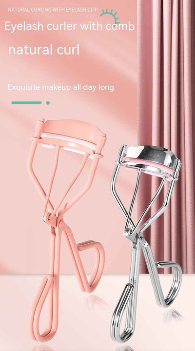 Natural Curling Eyelash Curler With Comb Girls Eyelash Beauty Auxiliary Tools Portable Wide Angle Eyelash Curler