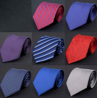 Men's business suit tie and bridegroom tie 8cm black red blue tie