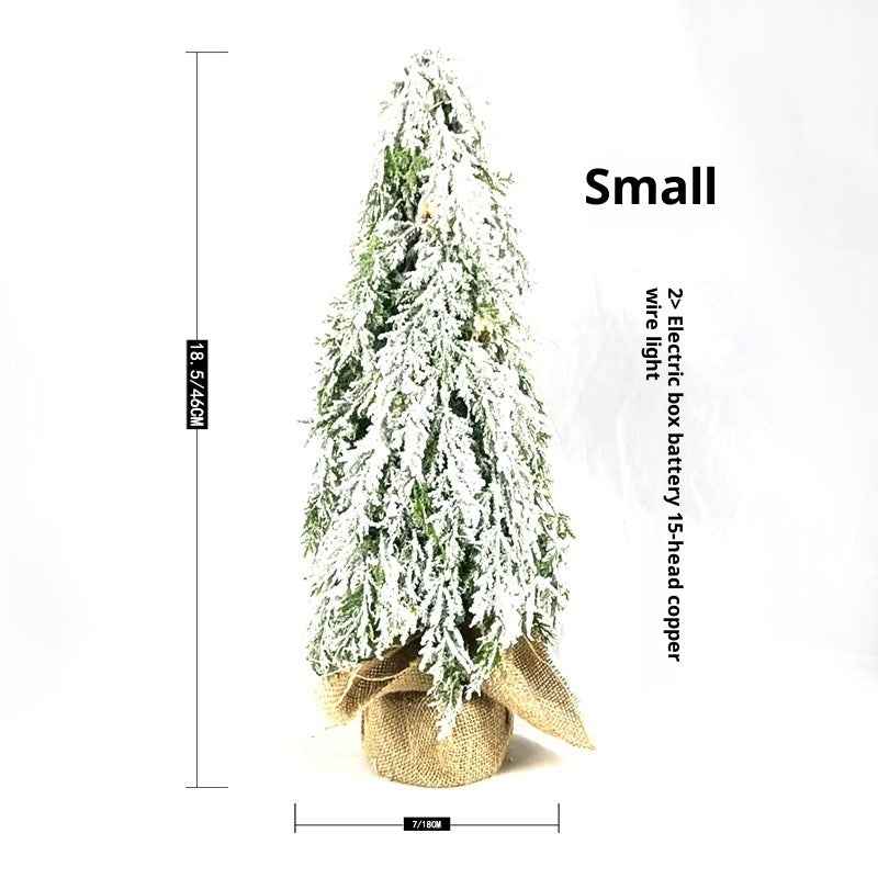 Festival Decoration Supplies With Lights PE Simulation Christmas Snow Sprayer Tree