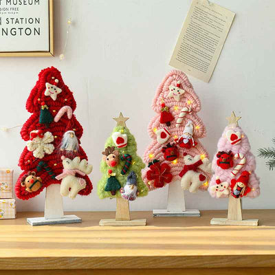 Wool Felt Luminous Tree With Lights Elk Christmas Children's Room Decorative Creative Ornaments
