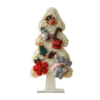 Wool Felt Luminous Tree With Lights Elk Christmas Children's Room Decorative Creative Ornaments