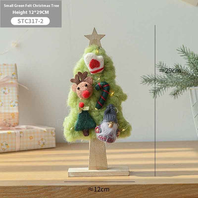 Wool Felt Luminous Tree With Lights Elk Christmas Children's Room Decorative Creative Ornaments