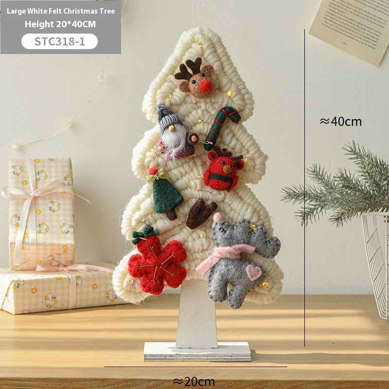 Wool Felt Luminous Tree With Lights Elk Christmas Children's Room Decorative Creative Ornaments