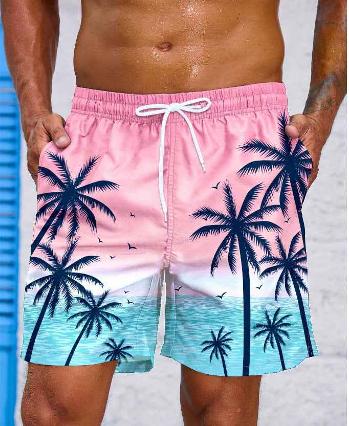 Fashion Loose Beach 3D Printed Men's Shorts