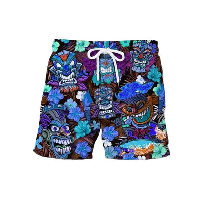 Summer Men's Beach Pants Printed Sports Casual Shorts