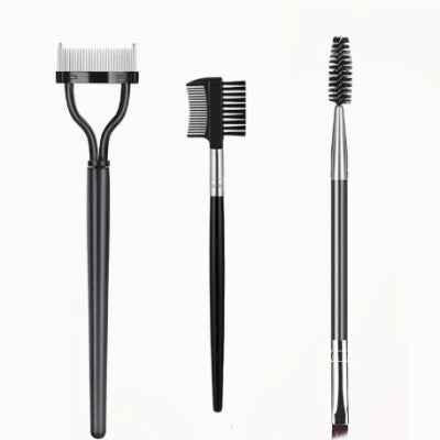 Semi-arc Steel Tooth Brow Groomer Double Head Concealer Brush