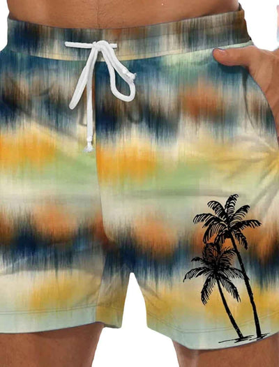 Men Swimming Beach 3D Printed Casual Holiday Bohemian Shorts