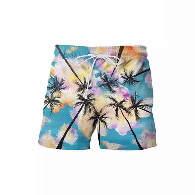 Summer Japanese Banana Leaf Beach 3D Digital Printing Beach Pants Men's Casual Shorts